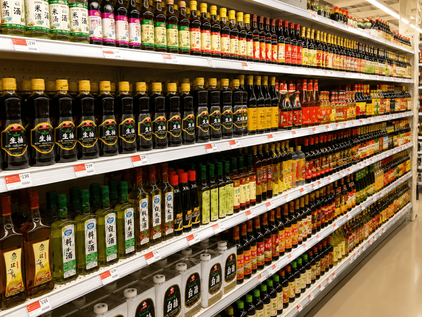 Asian sauces and pantry staples at Good Fortune Dallas